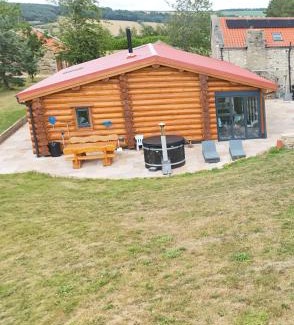 Crook House | The Barn & The Log Cabin, Sleeps 12, 2 Hot Tubs, Near Durham & Bishop Auckland