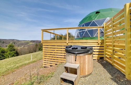 Franklin Apartment | ‘The Bear Dome’ w/Barrel Hot Tub in Franklin!
