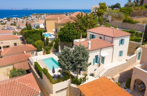 Spetses Villa | The Great Gatsby 6BR villa overlooking Spetses old town by JJ Hospitality-