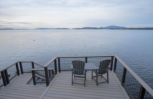 Friday Harbor House | The Paddle Shack: Oceanfront deck with multiple levels. Hot Tub! Amazing views!