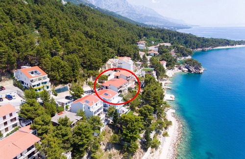 Brela Apartment | Three bedroom apartment with terrace and sea view Brela, Makarska (A-19205-c)