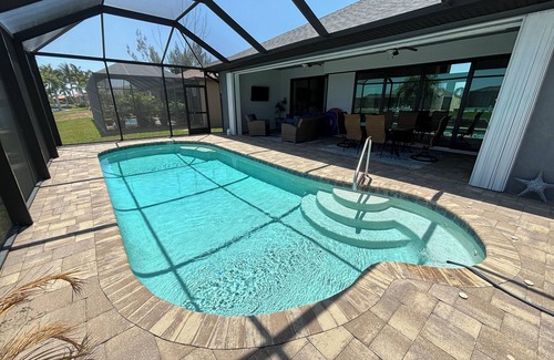 South Gulf Cove House | THREE PALMS PARADISE!nModern, 3-Bedroom Home, that sleeps 12.nPort Charlotte, FL
