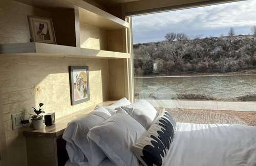 Grand Junction House | Tiny home with one queen bed on main floor and full size futon.