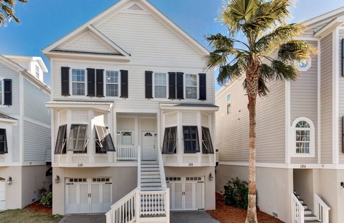 Waters Edge House | Townhouse with marsh and river views, shared pool, & outdoor shower