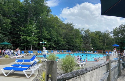 Gouldsboro Ski Chalet | Tranquil chalet in Big Bass Lake resort. Lake w/beach, pool, clubhouse!