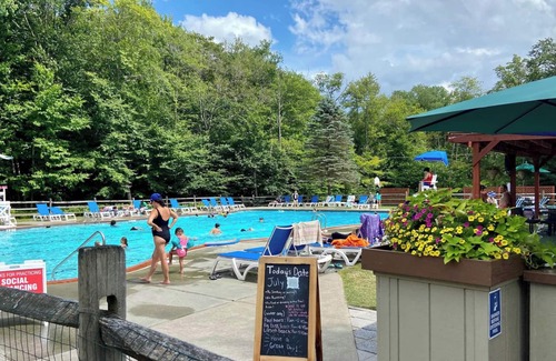 Gouldsboro Ski Chalet | Tranquil chalet in Big Bass Lake resort. Lake w/beach, pool, clubhouse!
