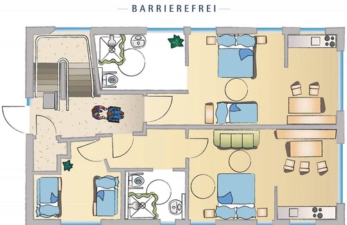 Chieming Apartment | Twin room Chiemsee barrier-free - Chiemsee barrier-free