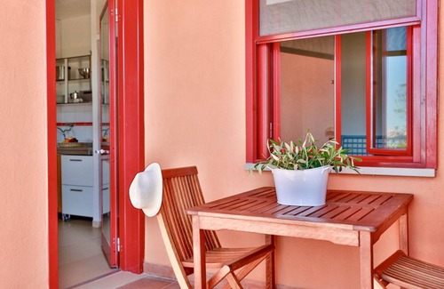 Talamone Apartment | Two-room brick apartment of approximately 35 m2 equipped with air conditioning surrounded by vegetation, composed of a living room with flat-screen television, two single beds and a kitchenette equipped with stove, fridge with freezerA double bedroom, ba