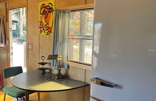 San Marcos RV Rental | Unique Boutique Airstream Spartan in a Lavender Oasis