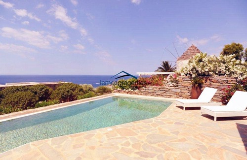 Koundouros Villa | Unique stone villa with a swimming pool and sea view in Koundouros