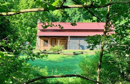 Shepherdsville Cabin | Unique Woodland Haven: Peaceful Historic Cabin with Modern Comforts