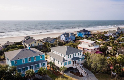 Folly Beach House | Upscale Retreat w/Ocean Views + Pet Friendly