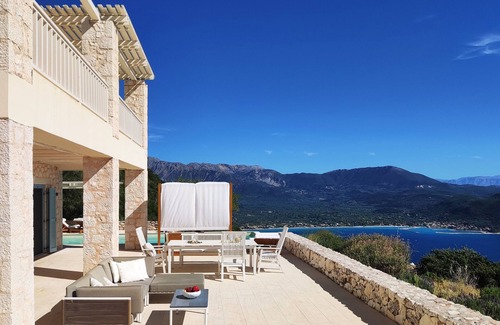 Evgiros Villa | Urania, private villa FOS, private pool, stunning sea views, near beaches