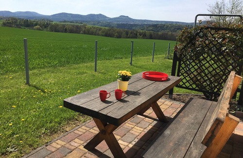 Porschdorf House | Vacation home "Schrammsteinblick" with a magnificent panoramic view