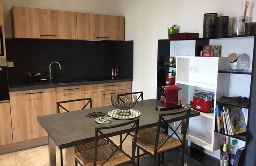 Belgodere Apartment | Very quiet garden level with sea and mountain views,