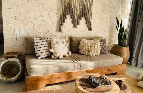 Tulum City Center Apartment | Vida Jungle Boho Apart 13 with special fee to access Hotel Bardo