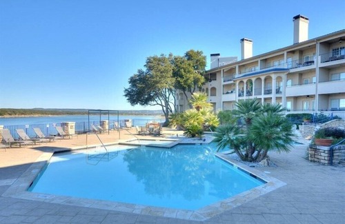 Highland Lake Estates Condo | Villa 1104 - This 1/1 condo has a great view of Lake Travis with a king bed