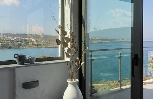 Chorafakia Villa | Villa Anton Sea front Villa with Private Heated Swimmingpool Chania Crete
