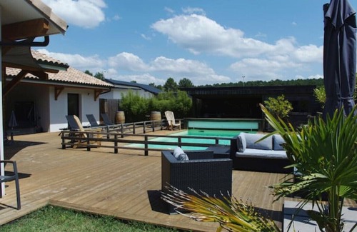 Mimizan-Plage Villa | Villa Contemporaine Avec Jacuzzi et Piscine, Dans Jolie Résidence Boisé des Pins