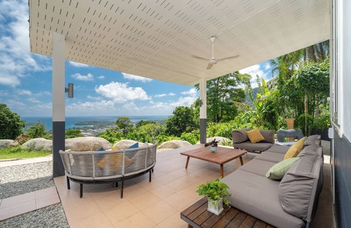 Karon Villa | Villa Olympus 4 bedrooms Sea view Kata beach with pool and tropical garden