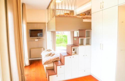 Hohe Dune Apartment | Villa Schmidt Apartments - Strandhaus direkt am Meer mit Sauna, Sport und Dünengarten II