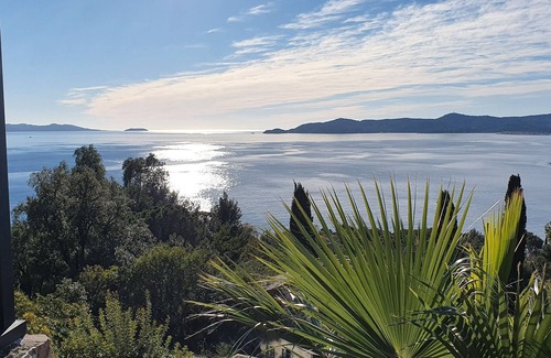 Le Lavandou Villa | Villa sea view 180° heated pool 500 m from the beach