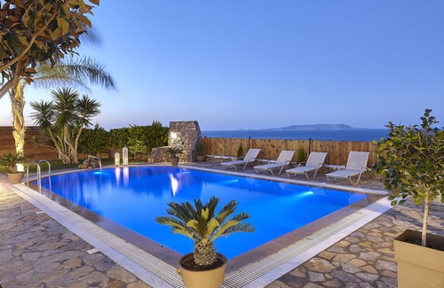 Kokkini Chani Villa | Villa Thea amazing 6 bedroom villa with a heated indoor & outdoor swimming pool