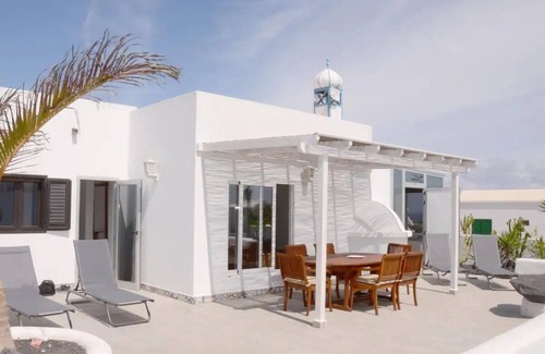 Charco del Palo Villa | Villa Tranquilidad with incredible private terrace and heated pool
