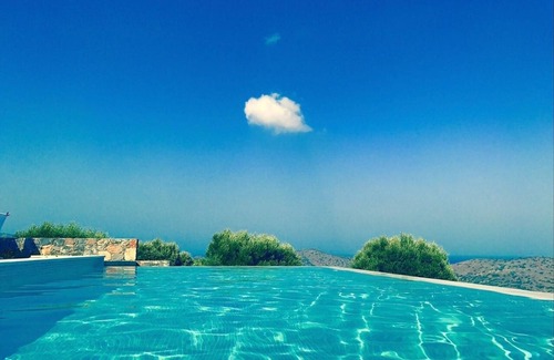 Elounda Villa | Villa with swimming pool with panoramic views: Spinalonga Mirabello bay Elounda