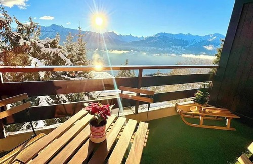 Randogne Apartment | Vue imprenable sur les Alpes