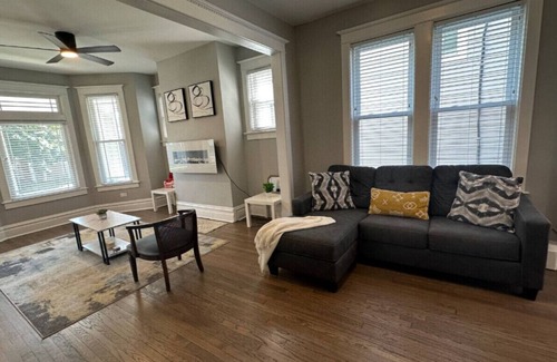 South Shore House | Walk to the Lake! Grill, Fireplace, Sleeps 12