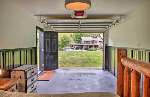 St. Maries Cabin | Waterfront Cabin w/2 Boat Docks & Mtn Views!