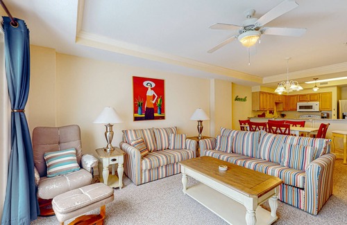 Indian Beach Condo | Waterfront condo with shared pool, gym & game room, close to everything