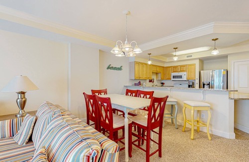 Indian Beach Condo | Waterfront condo with shared pool, gym & game room, close to everything