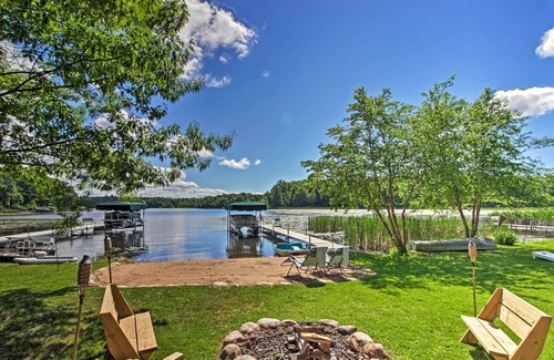 Deerwood Cabin | Waterfront Getaway w/ Beach, Paddle Boat, Fire Pit