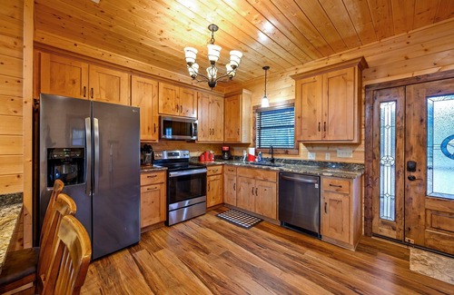 Broken Bow Cabin | Waterfront On The Mt. Fork River, Fox Island Is Totally Secluded and Private!