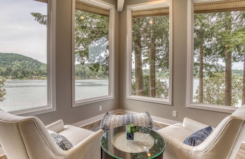 Olympia House | Waterfront retreat on 1.4 forested acres with amazing views & private dock