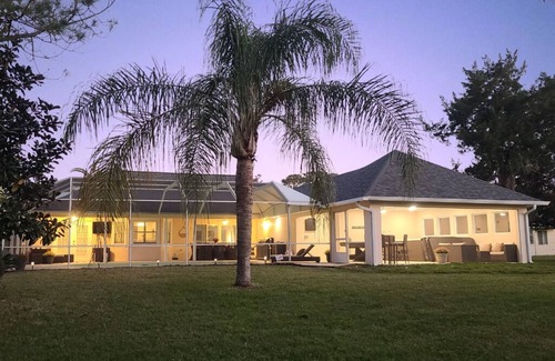 Indian Trails House | Waterfront with Dock on Private Half-acre with Hot tub and Pool