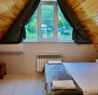 Gabala House | White Aframe with heated pool
