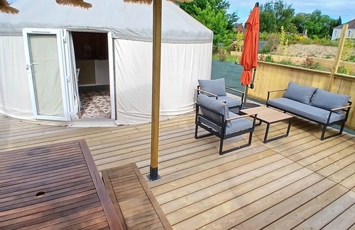 Clermont-Creans RV Rental | Yurt-Terracotta -Comfort-Ensuite with Bath-No view