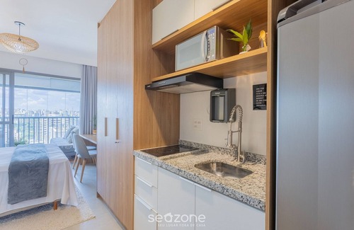 Indianopolis Apartment | Zen Studio W/panoramic View of Sao Paulo Onj2612