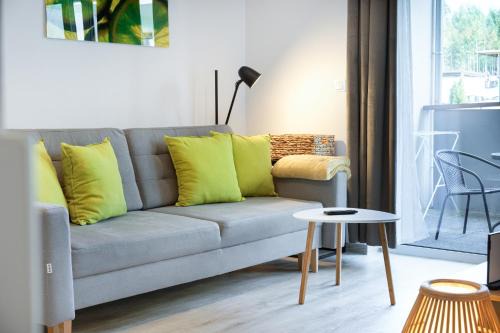APARTAMENTY "LA VILLA" SUITE z salonem, 1 sypialnią, tarasem, parkingiem, blisko centrum