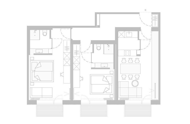 Apartment 9 with balcony - Aparthotel Hubertus Mellau