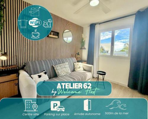 Atelier 62, studio de charme, 15 min de la plage
