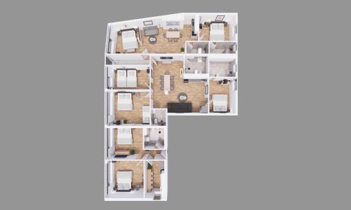 BeckHomes Munich- Large 210 sqm Central Apartment- 7 BR, 6Baths, 3 Kitchens, Up to 18 Guests