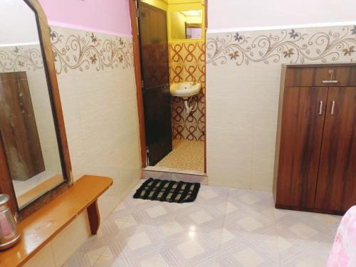 Blue building Service Apartments and kitchen Facility
