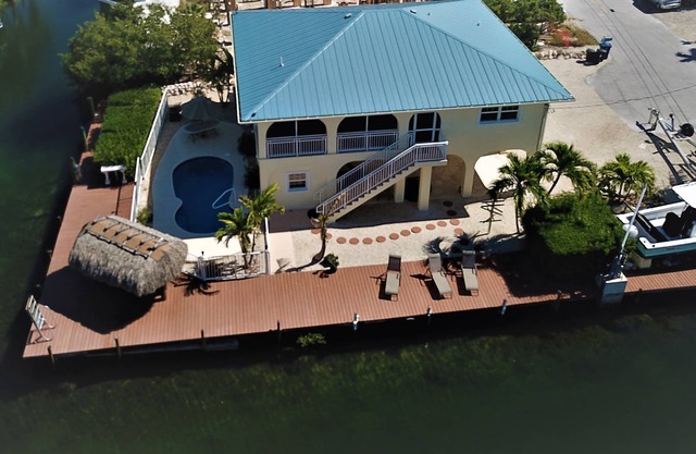 Deep Water Corner Canal Lot with Heated Pool, Tiki Hut & 240' Dock