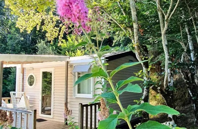 Flower Camping La Plage * - Mobile home Comfort 18m2 (1 bedroom) + TV + terrace semi covered 3 people