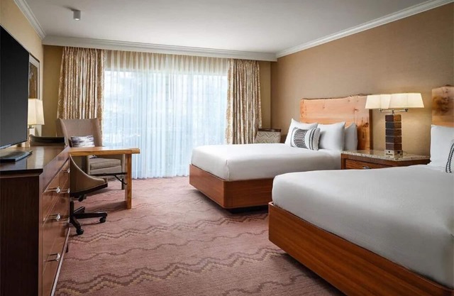 Grand Two Queen Beds at Little America Hotel w/Private Nature Trail Access
