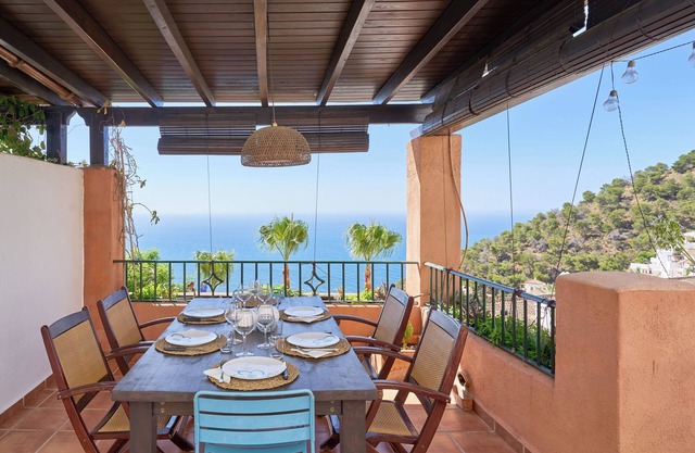 Holiday Home "Stunning sea views pool garden" with Sea View, Pool & Wi-Fi